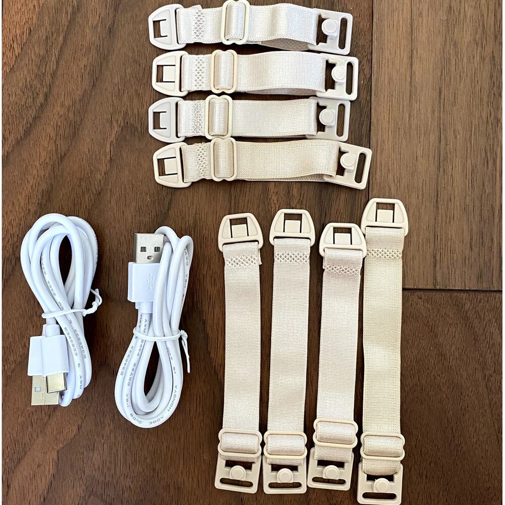 Breast Pump Accessories Lot | 4 Nursing Bra Extensions & 2 Pump Charging Cables